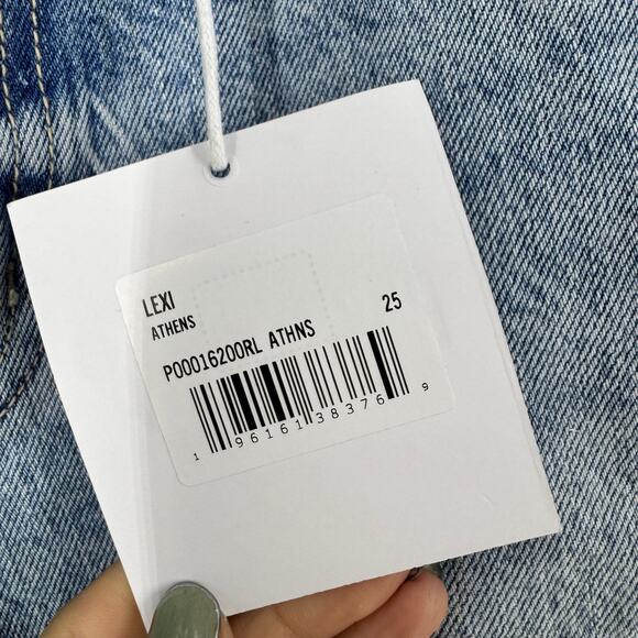 NWT Pistola Lexi Mid Rise Bowed Straight Jeans in Athens - Picture 3 of 4